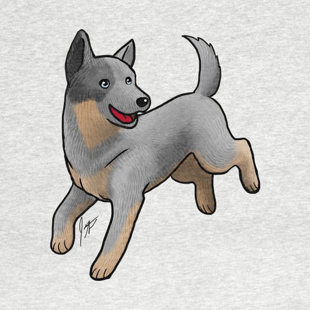 Dog - Australian Cattle Dog - Blue Heeler by Jen's Dogs Custom Gifts and Designs